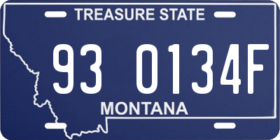 MT license plate 930134F