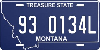 MT license plate 930134L
