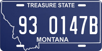 MT license plate 930147B
