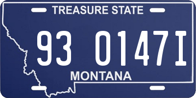 MT license plate 930147I