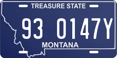 MT license plate 930147Y