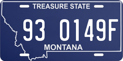 MT license plate 930149F