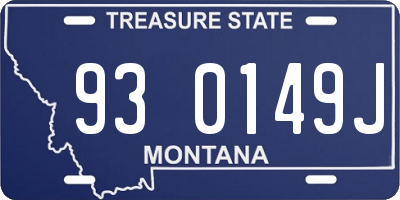 MT license plate 930149J