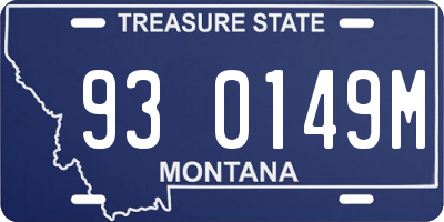 MT license plate 930149M