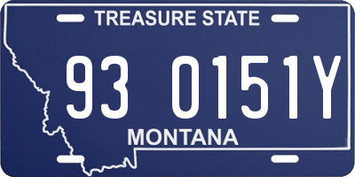MT license plate 930151Y
