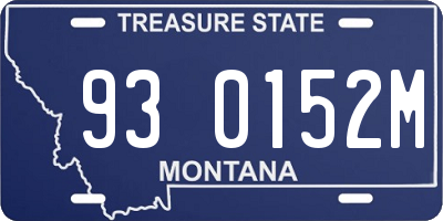 MT license plate 930152M