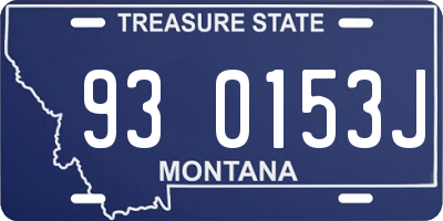 MT license plate 930153J