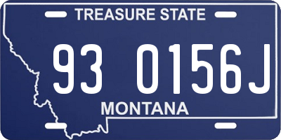 MT license plate 930156J