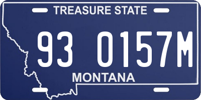MT license plate 930157M