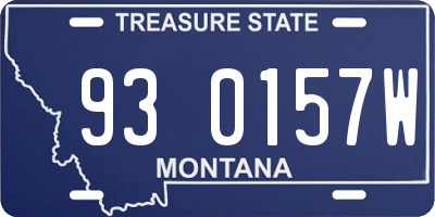 MT license plate 930157W