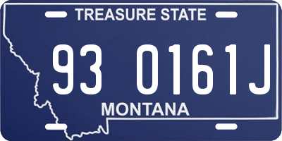 MT license plate 930161J