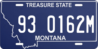 MT license plate 930162M