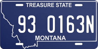 MT license plate 930163N