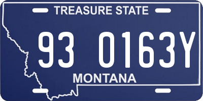 MT license plate 930163Y