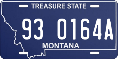 MT license plate 930164A