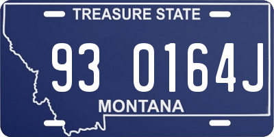 MT license plate 930164J