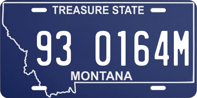 MT license plate 930164M