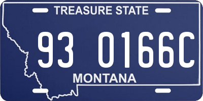 MT license plate 930166C