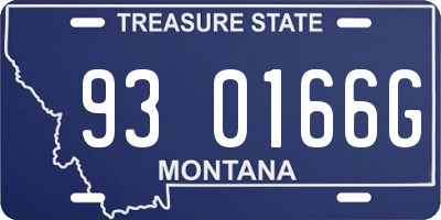 MT license plate 930166G