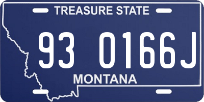 MT license plate 930166J