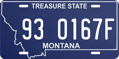 MT license plate 930167F