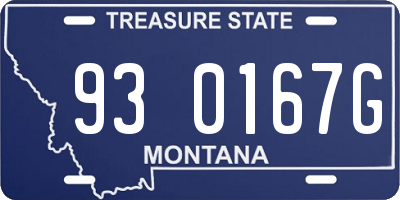 MT license plate 930167G