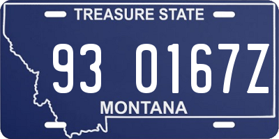 MT license plate 930167Z