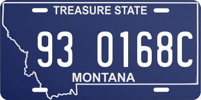 MT license plate 930168C