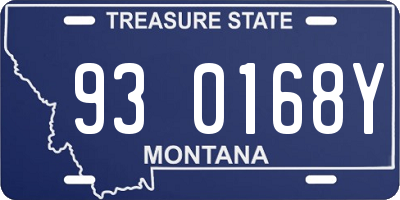 MT license plate 930168Y