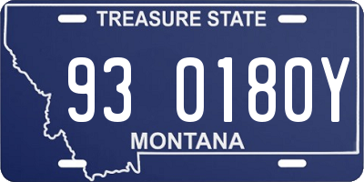 MT license plate 930180Y