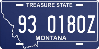 MT license plate 930180Z