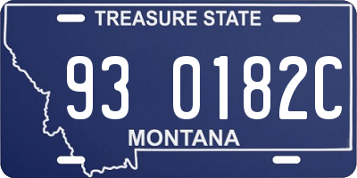 MT license plate 930182C