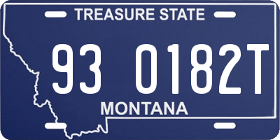 MT license plate 930182T