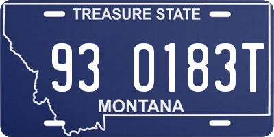 MT license plate 930183T