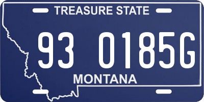 MT license plate 930185G