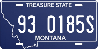 MT license plate 930185S
