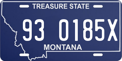 MT license plate 930185X