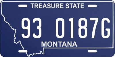 MT license plate 930187G