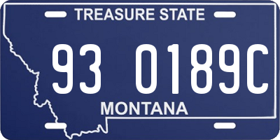 MT license plate 930189C