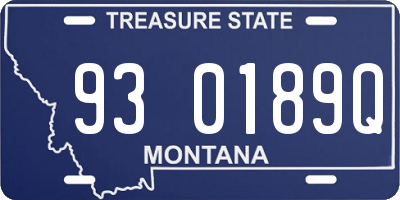 MT license plate 930189Q