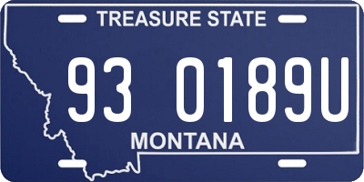 MT license plate 930189U