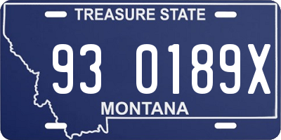 MT license plate 930189X