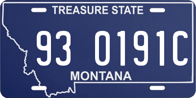 MT license plate 930191C