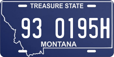 MT license plate 930195H