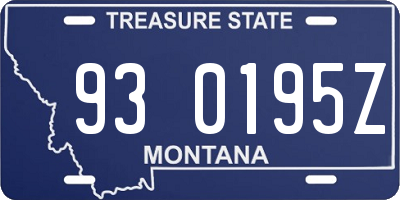 MT license plate 930195Z