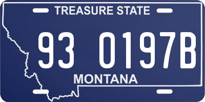 MT license plate 930197B