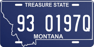 MT license plate 930197Q