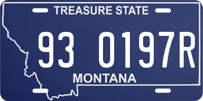 MT license plate 930197R
