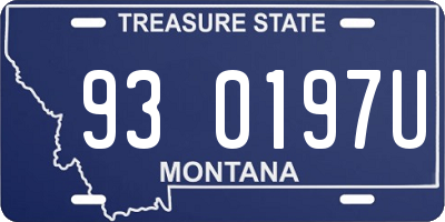 MT license plate 930197U