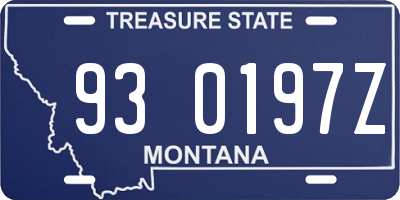 MT license plate 930197Z